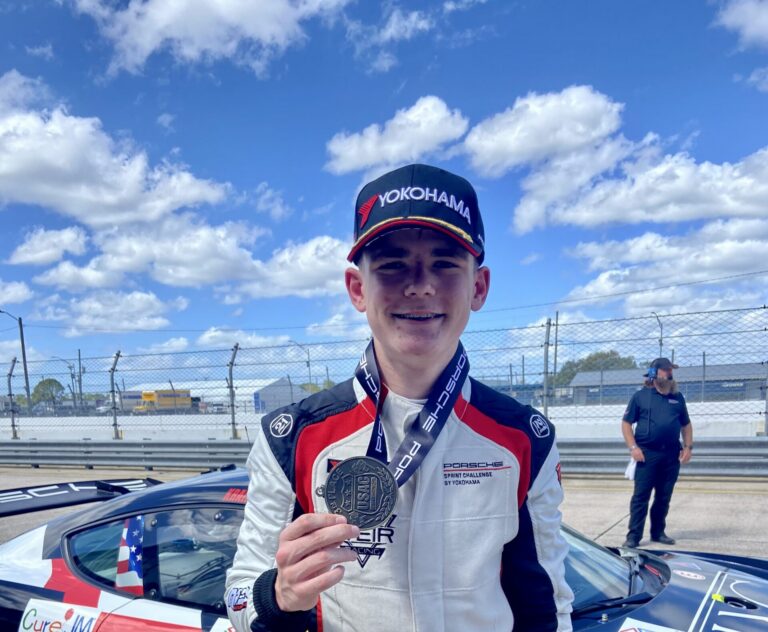 15-YEAR-OLD CHRISTIAN WEIR PODIUMS WITH MDK IN PORSCHE SPRINT CHALLENGE DEBUT