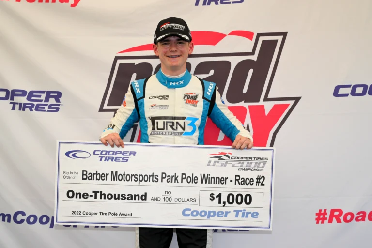 Christian Weir Lands First USF2000 Pole and Podium at Barber Motorsports Park