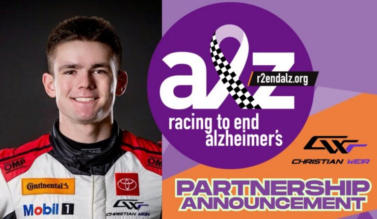 Racing to End Alzheimer’s to support Christian Weir in the Toyota GR Cup